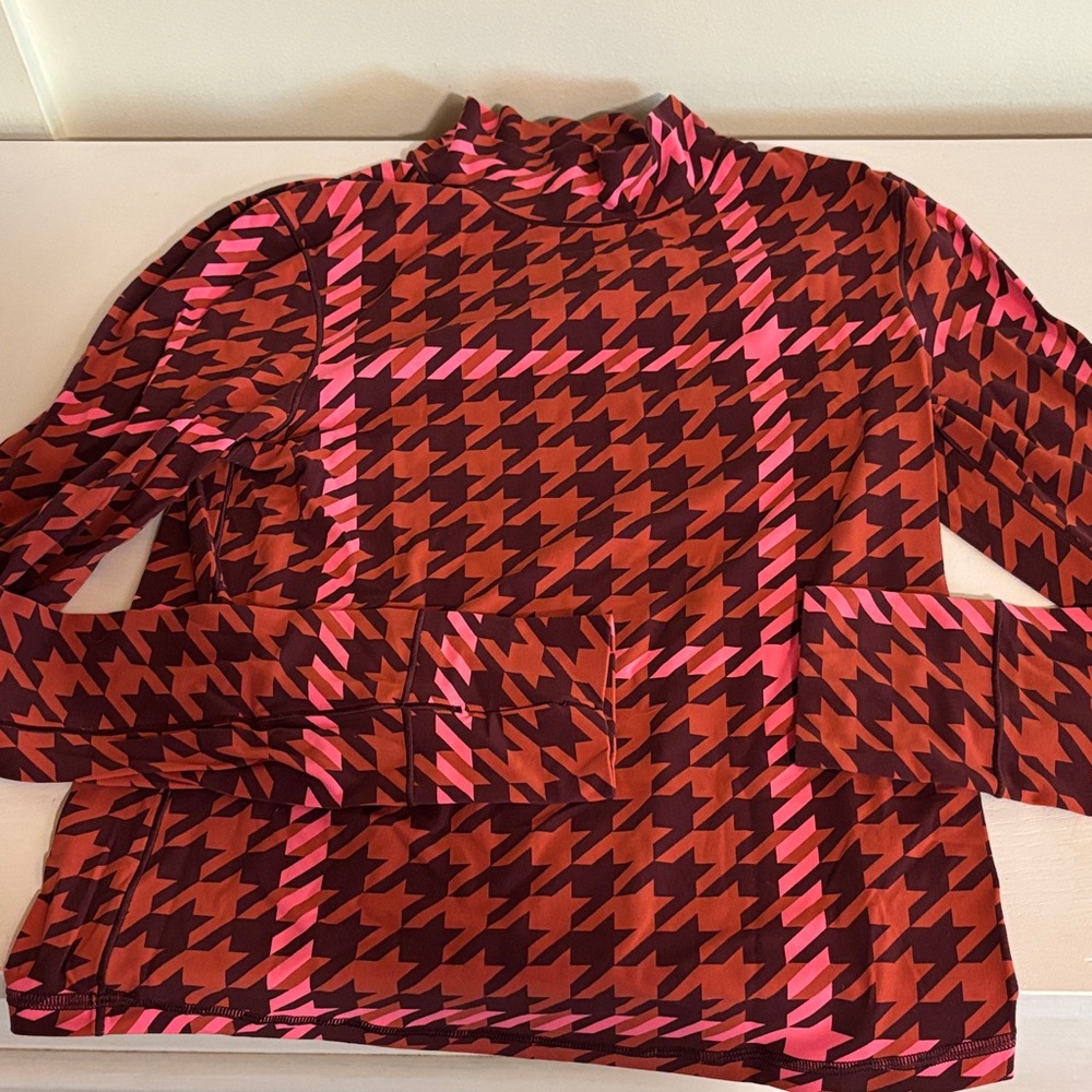 Red and Pink Patterned Top - Offline